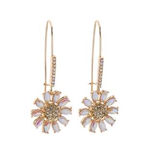 Betsey Johnson Sparkling Flower Earrings!